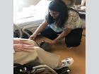 Helly Patel worked with patients in the process of rehabilitation at Encompass Health Rehabilitation Hospital.