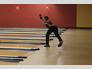 Clark student Eric Peterson demonstrates his bowling form as he participates with the Martin County bowling team